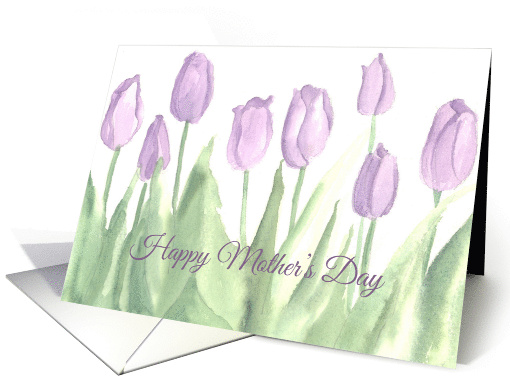 Religious Happy Mother's Day Purple Tulip Garden card (381144)