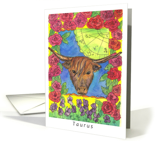 Happy Birthday Taurus Astrology Sign card (383506)