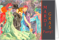 Mardi Gras Costume Party Invitation Masks card