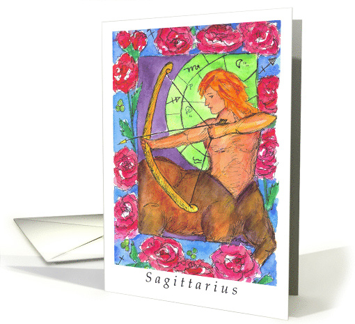 Sagittarius Astrology Sign Centaur Blank card (396019)
