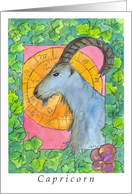 Capricorn Astrology Sign Goat Blank card