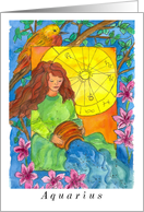 Aquarius Astrology Sign Blank card