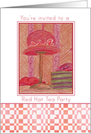 Red Hat Tea Party Invitation card