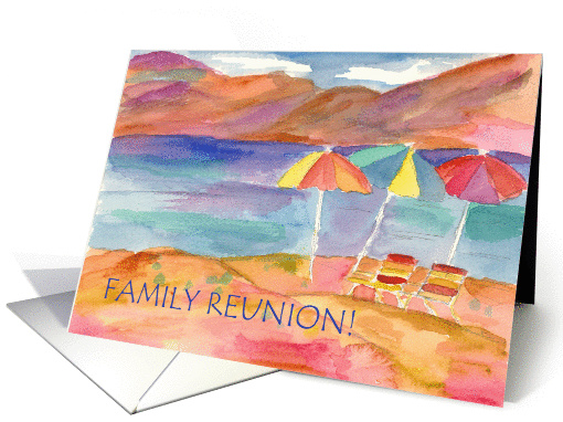 Family Reunion Invitation Mountain Lake Painting card (573349)