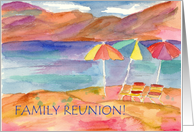 Family Reunion Invitation Mountain Lake Painting card