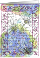 White Daisy Flowers Hydrangea Collage Blank card
