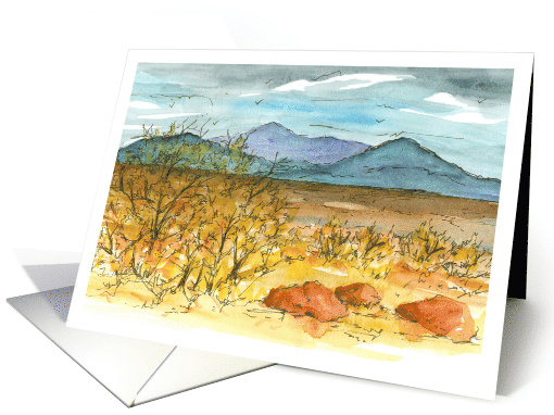 Nevada Desert Mountain Landscape Blank card (603069)