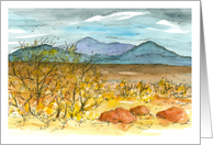 Nevada Desert Mountain Landscape Blank card