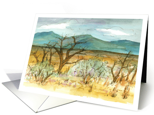Nevada Desert Winter Landscape Blank card (603070)