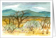 Nevada Desert Winter Landscape Blank card