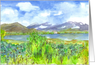 Washoe Lake Nevada Mountain Landscape Blank card