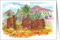 Rock House Nevada Desert Mountain Landscape card
