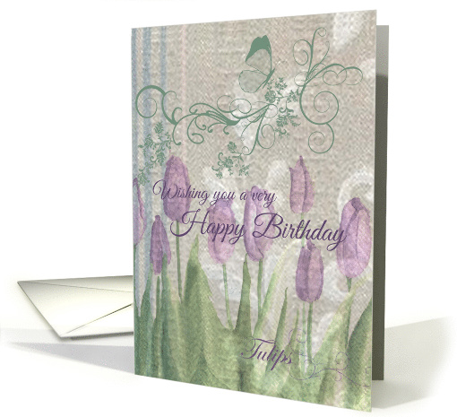 Happy Birthday Tulip Flowers Collage card (644414)