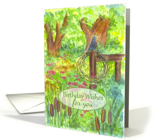 Happy Birthday Wishes For You Quail Summer Meadow Nature card (679309)