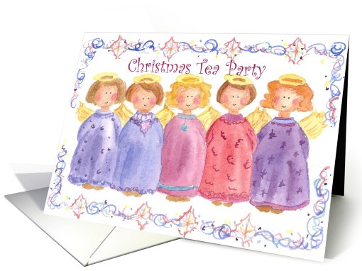 Angels Christmas Tea Party Invitation card (694662)