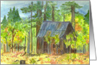 Lake Tahoe Forest Cabin Autumn Trees card
