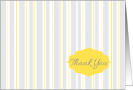 Business Thank You Grey Yellow Stripes Modern Design card