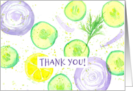 Thank You Food Catering Vegetables Onions Cucumbers card