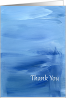 Business Thank you Ocean Blue Paintbrush Strokes card