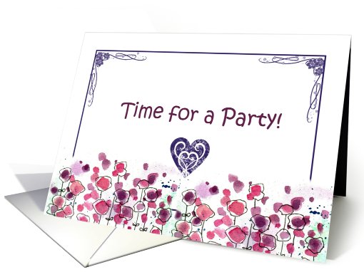 Valentine's Day Party Sweet Heart Wildflowers card (726448)