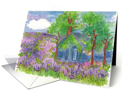 Thank You Lavender Fields Watercolor card (751601)