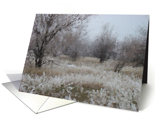 Winter Trees White Frost Blank card (774716)