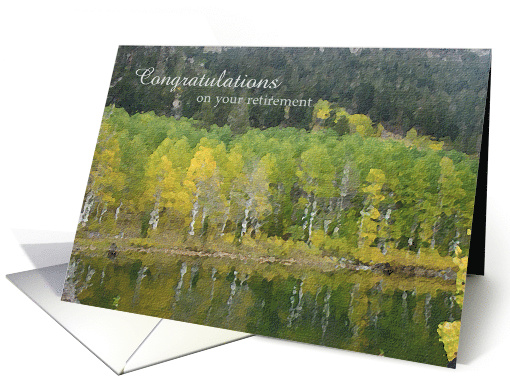 Retirement Congratulations Autumn Trees Mountain Lake card (774728)