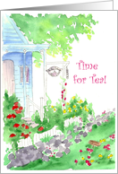 Tea Shop Party Invitation Time for Tea Garden card