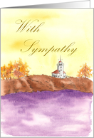 Lighthouse Sympathy Card Watercolor Landscape card