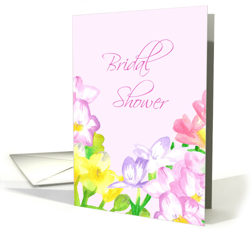 Bridal Shower Invitation Freesia Flowers card (796796)