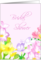 Bridal Shower Invitation Freesia Flowers card