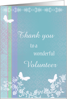 Thank You To A Wonderful Volunteer Butterflies card