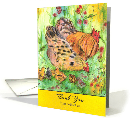 Thank You From Both Of Us Chickens card (800029)