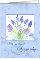 With Our Deepest Sympathy Purple Sweet Peas card