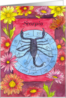 Scorpio Scorpion Astrology Sun Sign Blank card