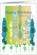 Happy Birthday From All Blue Dot Trees card