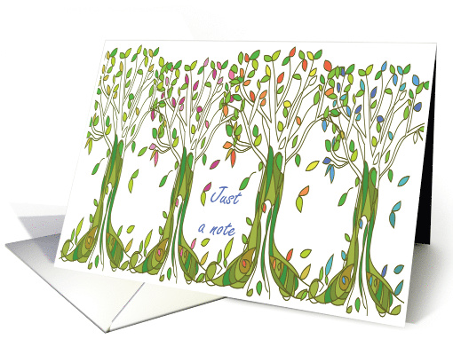 Just a Note Season Trees Digital Art card (826710)