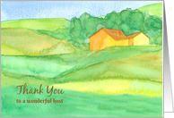 Thank you To A Wonderful Host Country Home Landscape card