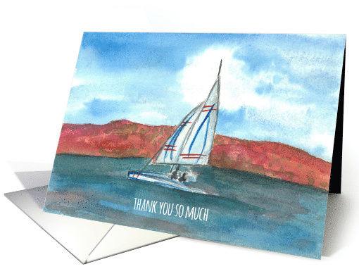 Thank You So Much Mountain Lake Sailing card (832535)