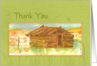 Thank You Barn Pasture Meadow Mountains card