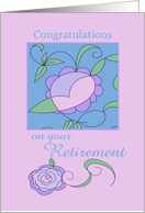 Retirement Congratulations Lavender Flowers card