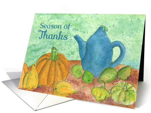 Season of Thanks Happy Thanksgiving Farmhouse Tea Spatter card (83300)