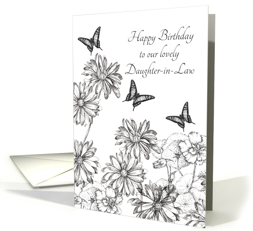 Happy Birthday Lovely Daughter in Law Daisies card (838230)