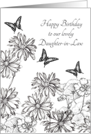 Happy Birthday Lovely Daughter in Law Daisies card