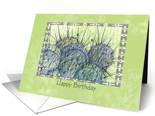 Happy Birthday For Him Pear Desert Cactus Drawing card (838281)