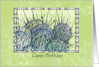 Happy Birthday For Him Pear Desert Cactus Drawing card