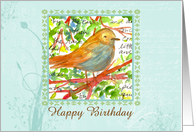 Birthday Bluebird Trees Nature Blue card