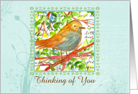 Thinking of You Bluebird Trees Nature Blue card