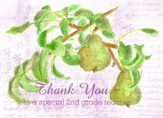 Thank You 2nd Grade Teacher Pears