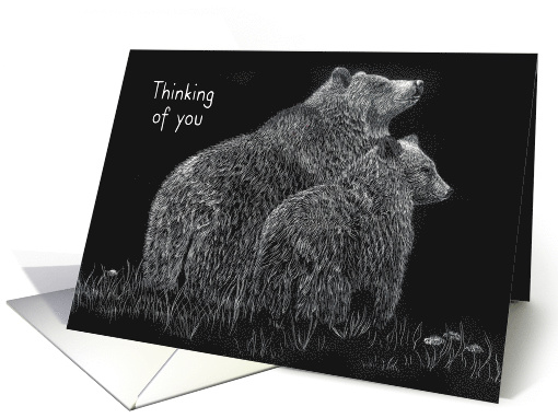 Thinking of You Bears Wildlife Flower Meadow card (865657)